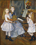 Pierre-Auguste Renoir The Daughters of Catulle Mendes, Huguette, Claudine and Helyonne, 1888 oil painting reproduction
