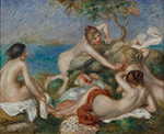 Pierre-Auguste Renoir Bathers Playing with a Crab, 1890s oil painting reproduction