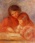 Pierre-Auguste Renoir The Lesson - 1800 oil painting reproduction