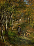 Pierre-Auguste Renoir The Painter Jules Le Coeur Walking His Dogs in the Forest of Fontainebleau, 1866 oil painting reproduction