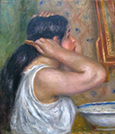 Pierre-Auguste Renoir The Toilette, Woman Combing Her Hair, 1907-08 oil painting reproduction
