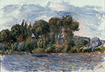 Pierre-Auguste Renoir Trees by the Edge of a River, 1875-80 oil painting reproduction