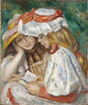 Pierre-Auguste Renoir Two Girls Reading oil painting reproduction