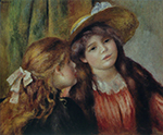 Pierre-Auguste Renoir Two Girls, 1890 oil painting reproduction