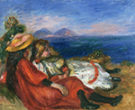 Pierre-Auguste Renoir Two Little Girls on the Beach - 1895 oil painting reproduction