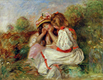 Pierre-Auguste Renoir Two Little Girls, 1890 oil painting reproduction
