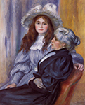 Pierre-Auguste Renoir Berthe Morisot and Her Daughter Julie Manet, 1894 oil painting reproduction