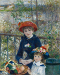 Pierre-Auguste Renoir Two Sisters (On the Terrace), 1881 oil painting reproduction