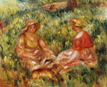 Pierre-Auguste Renoir Two Women in the Grass - 1910 oil painting reproduction