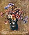 Pierre-Auguste Renoir Vase of Anemones, 1898 oil painting reproduction