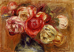 Pierre-Auguste Renoir Vase of Roses - 1910 oil painting reproduction