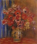 Pierre-Auguste Renoir Vase of Tulips and Anemones oil painting reproduction