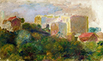 Pierre-Auguste Renoir View from Renoir's Garden in Montmartre oil painting reproduction