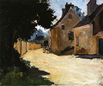 Pierre-Auguste Renoir Village Street, Louveciennes, 1871-72 oil painting reproduction