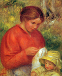 Pierre-Auguste Renoir Woman and Child, 1800 oil painting reproduction