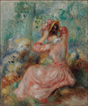 Pierre-Auguste Renoir Woman Arranging Her Hat, 1890 oil painting reproduction