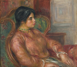 Pierre-Auguste Renoir Woman at Green Armchair, 1800 oil painting reproduction