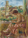 Pierre-Auguste Renoir Woman at the Window with a View of Nice, 1918 oil painting reproduction