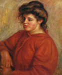 Pierre-Auguste Renoir Woman in a Red Blouse, 1908 oil painting reproduction