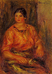 Pierre-Auguste Renoir Woman in a Red Blouse, 1914 oil painting reproduction