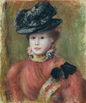 Pierre-Auguste Renoir Woman in a Red Corsage and a Black Hat, 1894 oil painting reproduction