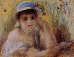 Pierre-Auguste Renoir Woman in a Straw Hat, 1880 oil painting reproduction