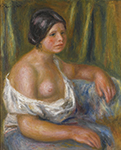 Pierre-Auguste Renoir Woman in Blue oil painting reproduction