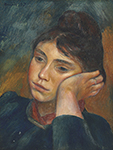 Pierre-Auguste Renoir Woman Leaning on Her Hand, 1887 oil painting reproduction