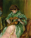 Pierre-Auguste Renoir Woman with a Guitar, 1896-97 oil painting reproduction