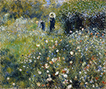 Pierre-Auguste Renoir Woman with Parasol in the Garden at Summer, 1875 oil painting reproduction