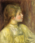 Pierre-Auguste Renoir Woman's Head, the Thinker, 1897 oil painting reproduction