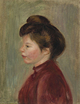 Pierre-Auguste Renoir Woman`s Profile, 1800 oil painting reproduction