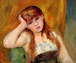 Pierre-Auguste Renoir Young Blond Woman, 1886 oil painting reproduction