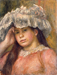 Pierre-Auguste Renoir Young Girl in a Hat, 1892-94 oil painting reproduction