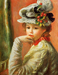 Pierre-Auguste Renoir Young Girl in a White Hat, 1892 oil painting reproduction