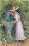 Pierre-Auguste Renoir Young Girl near Fountain, 1885 oil painting reproduction