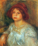 Pierre-Auguste Renoir Young Girl Wearing a Red Hat, 1913 oil painting reproduction