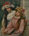 Pierre-Auguste Renoir Young Girls Looking the Album, 1892 oil painting reproduction