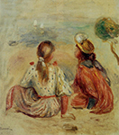 Pierre-Auguste Renoir Young Girls on the Beach, 1898 oil painting reproduction