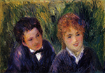 Pierre-Auguste Renoir Young Man and Young Woman, 1876 oil painting reproduction