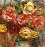 Pierre-Auguste Renoir Bouquet of Roses in a Vase, 1800 oil painting reproduction