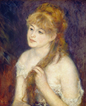 Pierre-Auguste Renoir Young Woman Combing Her Hair, 1876 oil painting reproduction