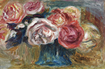 Pierre-Auguste Renoir Bouquet of Roses in a Vase oil painting reproduction