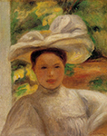 Pierre-Auguste Renoir Young Woman in a Hat, 1895 oil painting reproduction