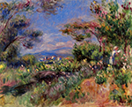 Pierre-Auguste Renoir Young Woman in a Landscape, Cagnes, 1905 oil painting reproduction
