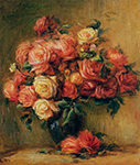 Pierre-Auguste Renoir Bouquet of Roses, 1880-1800 oil painting reproduction