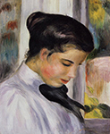 Pierre-Auguste Renoir Young Woman in Profile, 1897 oil painting reproduction