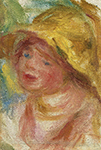 Pierre-Auguste Renoir Young Woman in Yellow Hat oil painting reproduction