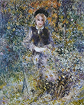 Pierre-Auguste Renoir Young Woman on a Bench, 1875 oil painting reproduction