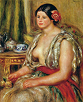 Pierre-Auguste Renoir Young Woman Seated in an Oriental Costume, 1905 oil painting reproduction